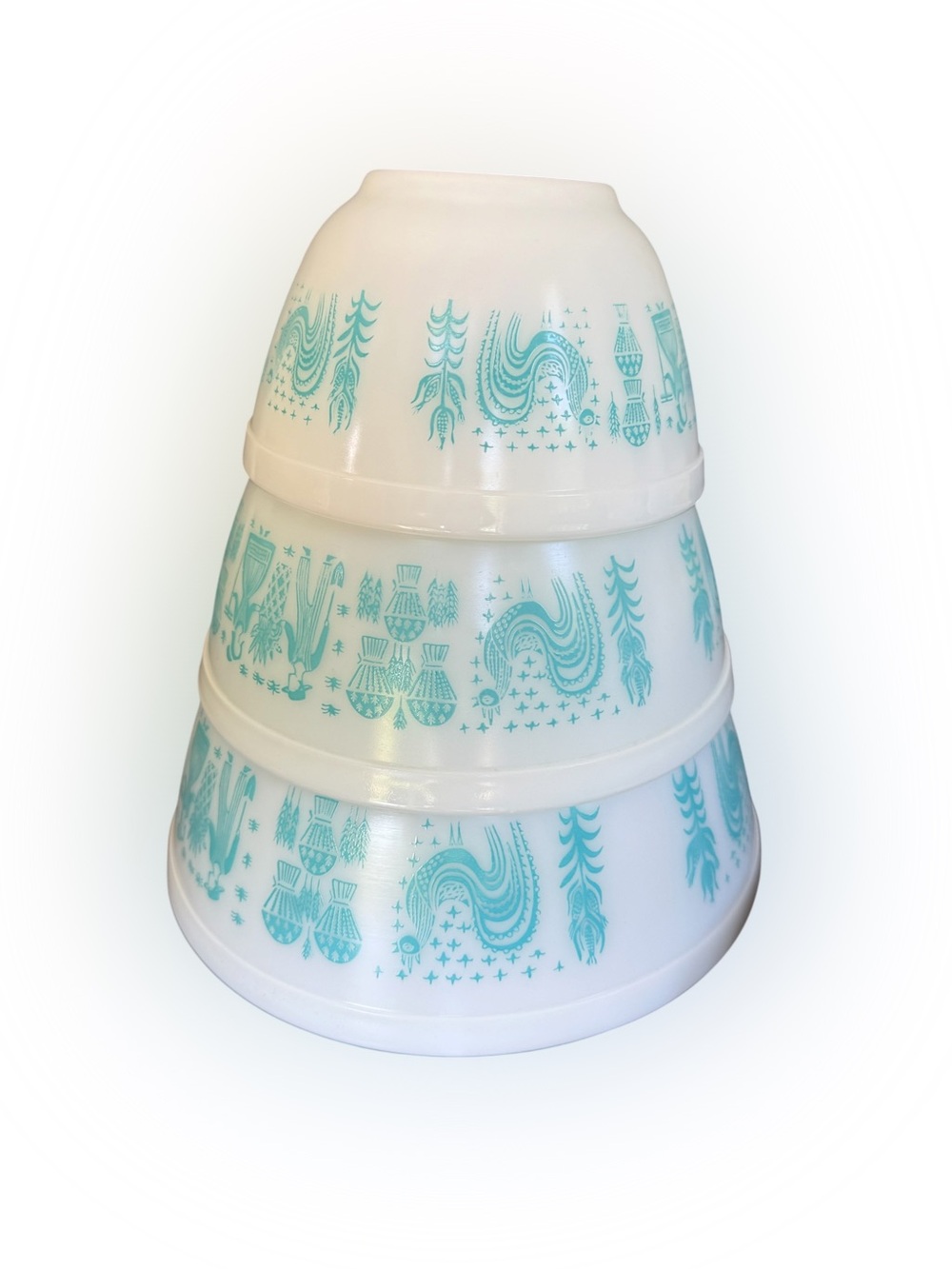 Vintage Pyrex Butterprint Cinderella Bowl Set 401 402 403